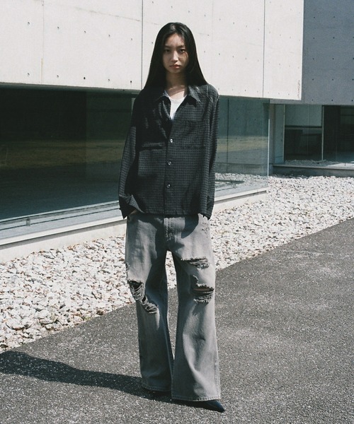 WYM LIDNM(ウィム バイ リドム)の「長袖シャツ(シャツ/ブラウス・メンズ・ダークグリーン・L)」の5枚目の写真