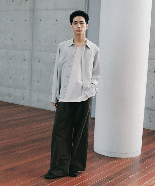 WYM LIDNM(ウィム バイ リドム)の「長袖シャツ(シャツ/ブラウス・メンズ・ダークグリーン・L)」の7枚目の写真