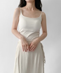 【on:nue】[カラバリ豊富][選べる10色展開] ベーシックカーブラインカップ付きキャミソール