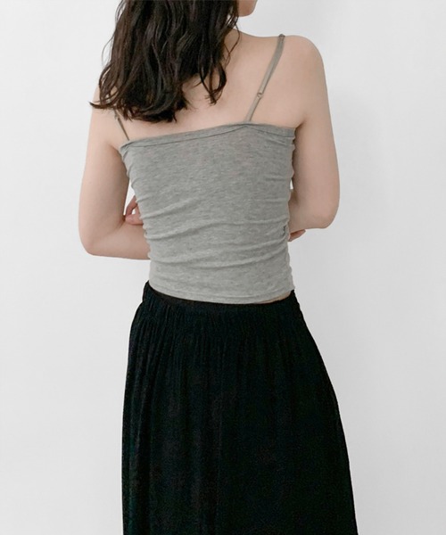 on:nue（オンニュ）の「【on:nue】[カラバリ豊富][選べる10色展開] ベーシックカーブラインカップ付きキャミソール（キャミソール・レディース・ミント/パープル/イエロー/ホワイト/ピンク/レッド/アイボリー/ブラック/グレー/ブルー・FREE）」の18枚目の写真