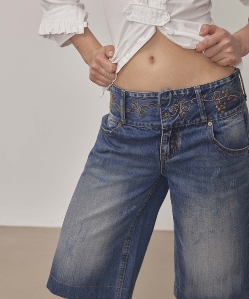 パンツ sculptor セール】Vine Half Denim Pants（デニムパンツ）｜SCULPTOR