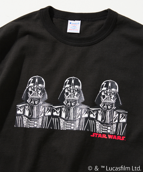 STAR WARS(スターウォーズ)の「【スター・ウォーズ】× CHAMPION 別注 T1011 プリントTシャツ(Tシャツ/カットソー・メンズ・ブラック系その他/ブラック×ブラック/ブラックミックス/ブラック・LARGE/X-LARGE/MEDIUM)」の16枚目の写真
