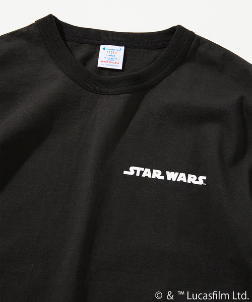 STAR WARS(スターウォーズ)の「【スター・ウォーズ】× CHAMPION 別注 T1011 プリントTシャツ(Tシャツ/カットソー・メンズ・ブラック系その他/ブラック×ブラック/ブラックミックス/ブラック・LARGE/X-LARGE/MEDIUM)」の12枚目の写真