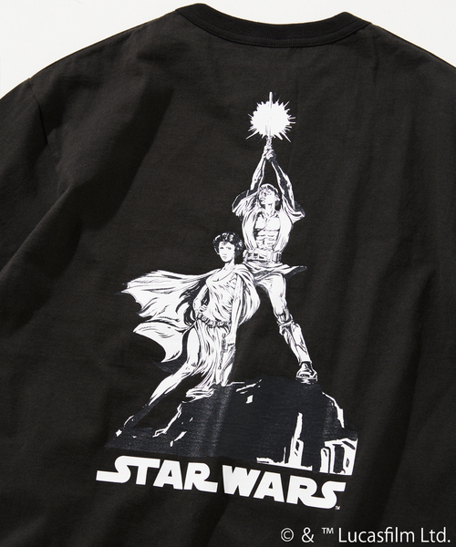STAR WARS(スターウォーズ)の「【スター・ウォーズ】× CHAMPION 別注 T1011 プリントTシャツ(Tシャツ/カットソー・メンズ・ブラック系その他/ブラック×ブラック/ブラックミックス/ブラック・LARGE/X-LARGE/MEDIUM)」の8枚目の写真