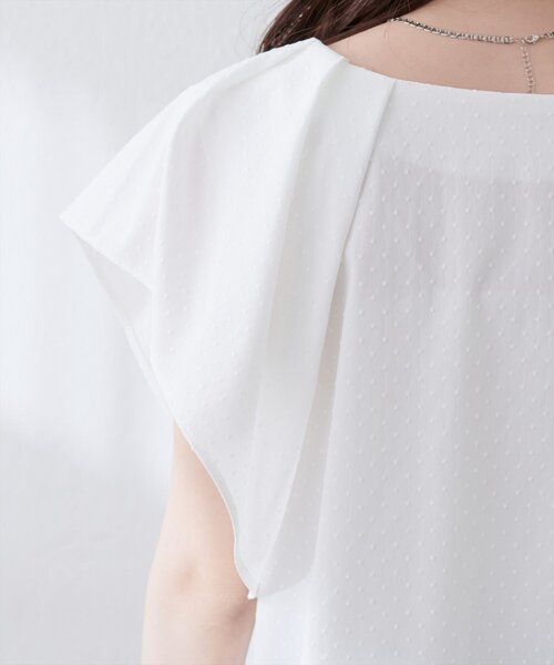 natural couture（ナチュラルクチュール）の「ドビードットフレア袖ブラウス（シャツ/ブラウス・レディース・ブラック/グリーン/サックスブルー/オフホワイト・FREE）」の19枚目の写真
