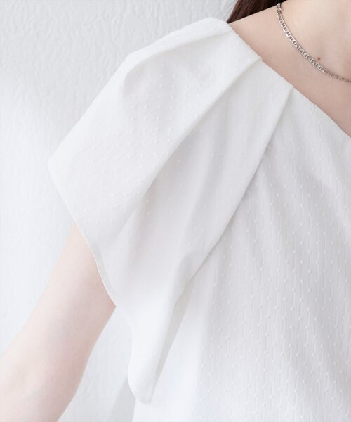 natural couture（ナチュラルクチュール）の「ドビードットフレア袖ブラウス（シャツ/ブラウス・レディース・ブラック/グリーン/サックスブルー/オフホワイト・FREE）」の21枚目の写真