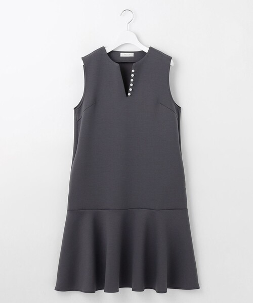 Feroux(フェルゥ)の「パール付きダンボール ジャンパースカート(ドレス・レディース・スカイブルー系/グレー系/アイボリー系・MEDIUM/SMALL)」の10枚目の写真