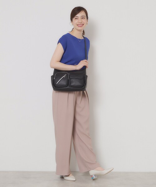 ITS'DEMO（イッツデモ）の「【8ポケット】アウトポケットショルダー（ショルダーバッグ・レディース・ブロンズ/ブラック/ナチュラル・00）」の7枚目の写真