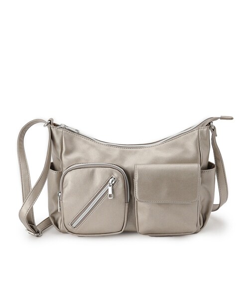 ITS'DEMO（イッツデモ）の「【8ポケット】アウトポケットショルダー（ショルダーバッグ・レディース・ブロンズ/ブラック/ナチュラル・00）」の5枚目の写真