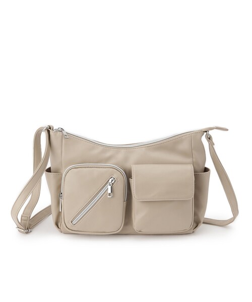 ITS'DEMO（イッツデモ）の「【8ポケット】アウトポケットショルダー（ショルダーバッグ・レディース・ブロンズ/ブラック/ナチュラル・00）」の4枚目の写真