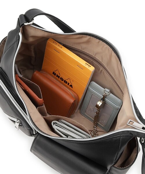 ITS'DEMO（イッツデモ）の「【8ポケット】アウトポケットショルダー（ショルダーバッグ・レディース・ブロンズ/ブラック/ナチュラル・00）」の17枚目の写真