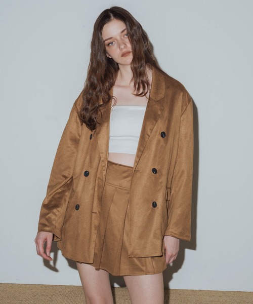 セール】スウェードテイラードジャケット（テーラードジャケット