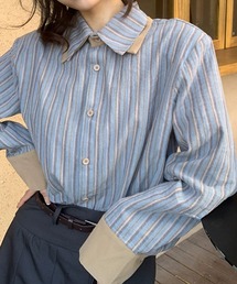 by LEGNA（バイレグナ）の「バイカラーストライプシャツ（シャツ/ブラウス）」