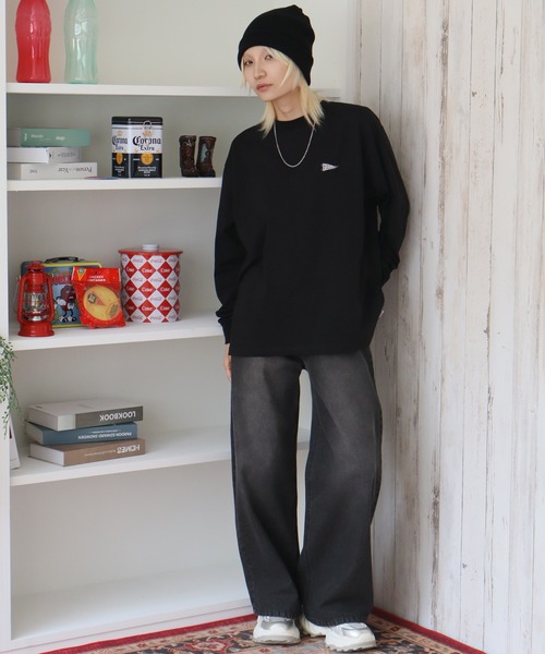 GERRY（ジェリー）の「【GERRY/ジェリー】アソート 胸刺繍バックプリント ロングスリーブTシャツ（Tシャツ/カットソー・メンズ・ホワイト系/ブラウン系/グレー系/ネイビー系/ブラック系/ブラック系1/グレー系1/ホワイト系1・M/L/LL）」の14枚目の写真