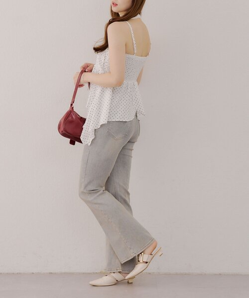 continuer de NICE CLAUP(コンティニューデナイスクラップ)の「【サイズ展開有】デニムフレアパンツ(デニムパンツ・レディース・その他/ケミカルウォッシュ・MEDIUM/SMALL)」の8枚目の写真