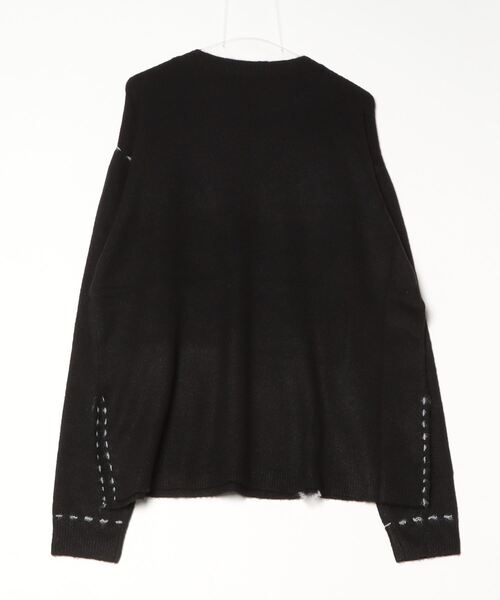 MandO（Auntie Rosa）（エムオー）の「サガラ刺繍ポイントステッチニット（ニット/セーター・メンズ・ブラック/ネイビー・MEDIUM/SMALL）」の7枚目の写真