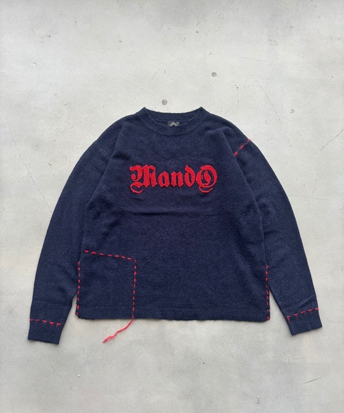 MandO（Auntie Rosa）（エムオー）の「サガラ刺繍ポイントステッチニット（ニット/セーター・メンズ・ブラック/ネイビー・MEDIUM/SMALL）」の14枚目の写真
