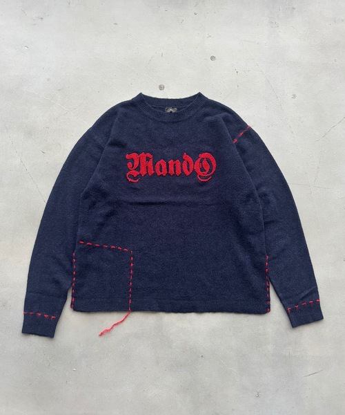 MandO（Auntie Rosa）（エムオー）の「サガラ刺繍ポイントステッチニット（ニット/セーター・メンズ・ブラック/ネイビー・MEDIUM/SMALL）」の16枚目の写真