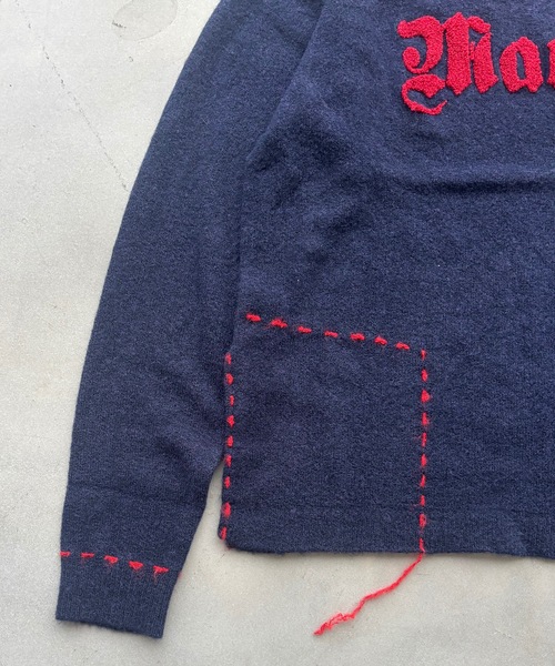 MandO（Auntie Rosa）（エムオー）の「サガラ刺繍ポイントステッチニット（ニット/セーター・メンズ・ブラック/ネイビー・MEDIUM/SMALL）」の17枚目の写真