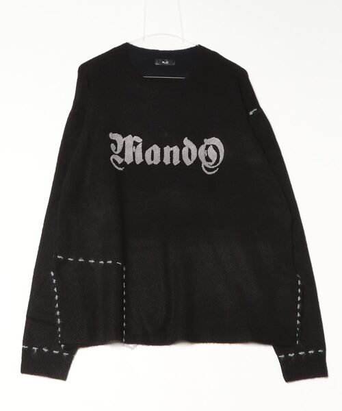 MandO（Auntie Rosa）（エムオー）の「サガラ刺繍ポイントステッチニット（ニット/セーター・メンズ・ブラック/ネイビー・MEDIUM/SMALL）」の8枚目の写真
