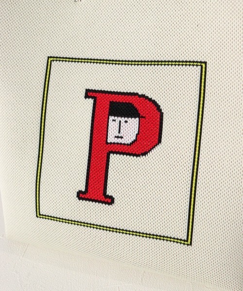 STUDIO PICONE（スタジオピッコーネ）の「イラストニットハンドバッグ（ハンドバッグ・レディース・ブラック/ベージュ/ホワイト/キャメル・FREE）」の7枚目の写真