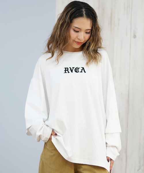 RVCA(ルーカ)の「RVCA/ルーカ ロンT フロントロゴTEE BF044-053(Tシャツ/カットソー・レディース・ブラック/ホワイト/ブラウン・M)」の2枚目の写真