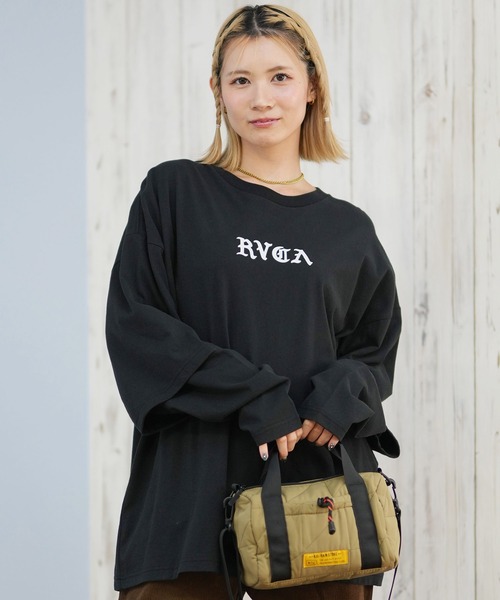 RVCA(ルーカ)の「RVCA/ルーカ ロンT フロントロゴTEE BF044-053(Tシャツ/カットソー・レディース・ブラック/ホワイト/ブラウン・M)」の1枚目の写真