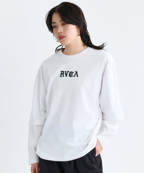 RVCA(ルーカ)の「RVCA/ルーカ ロンT フロントロゴTEE BF044-053(Tシャツ/カットソー・レディース・ブラック/ホワイト/ブラウン・M)」の4枚目の写真
