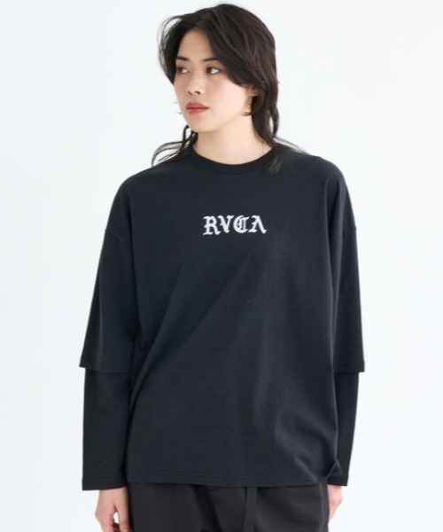 RVCA(ルーカ)の「RVCA/ルーカ ロンT フロントロゴTEE BF044-053(Tシャツ/カットソー・レディース・ブラック/ホワイト/ブラウン・M)」の7枚目の写真