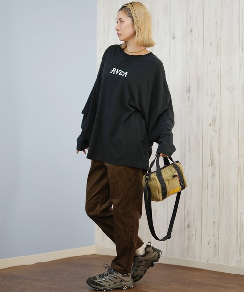 RVCA(ルーカ)の「RVCA/ルーカ ロンT フロントロゴTEE BF044-053(Tシャツ/カットソー・レディース・ブラック/ホワイト/ブラウン・M)」の14枚目の写真