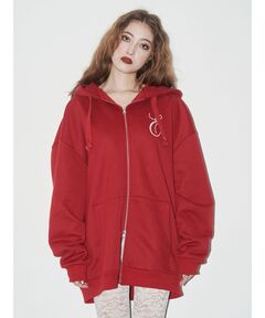 ブランド古着】韓国限定 メタルロゴオーバーサイズパーカー（パーカー