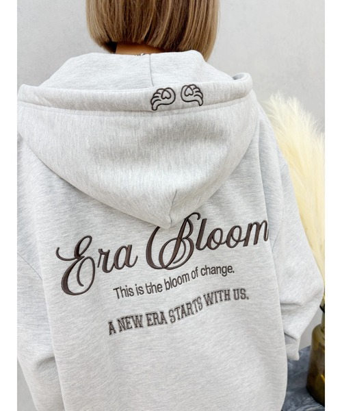 EVRIS（エヴリス）の「【裏起毛】era bloom グラフィックジップパーカー（パーカー・レディース・ホワイト/レッド/ブラック/グレー・FREE）」の10枚目の写真