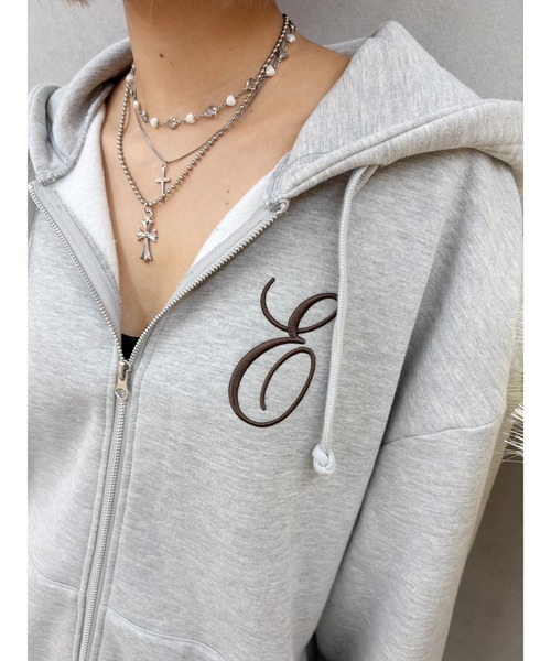 EVRIS（エヴリス）の「【裏起毛】era bloom グラフィックジップパーカー（パーカー・レディース・ホワイト/レッド/ブラック/グレー・FREE）」の9枚目の写真