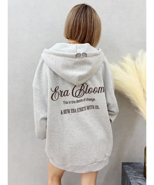 EVRIS（エヴリス）の「【裏起毛】era bloom グラフィックジップパーカー（パーカー・レディース・ホワイト/レッド/ブラック/グレー・FREE）」の18枚目の写真