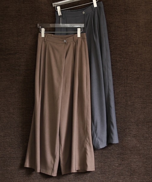 セール】【Et】Wrap 2Tuck Wide Pants（スラックス）｜select MOCA Et