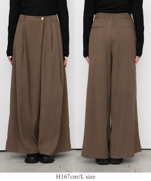 セール】【Et】Wrap 2Tuck Wide Pants（スラックス）｜select MOCA Et