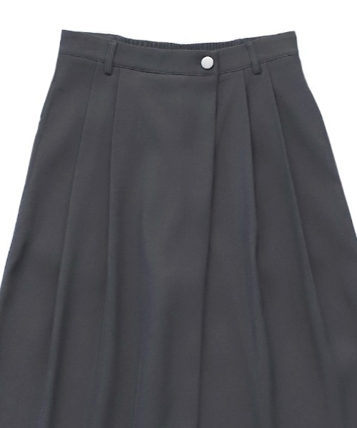 select MOCA Et（セレクトモカエト）の「【Et】Wrap 2Tuck Wide Pants（スラックス・レディース・チャコール/ブラウン・MEDIUM/LARGE）」の10枚目の写真