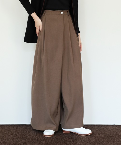 セール】【Et】Wrap 2Tuck Wide Pants（スラックス）｜select MOCA Et