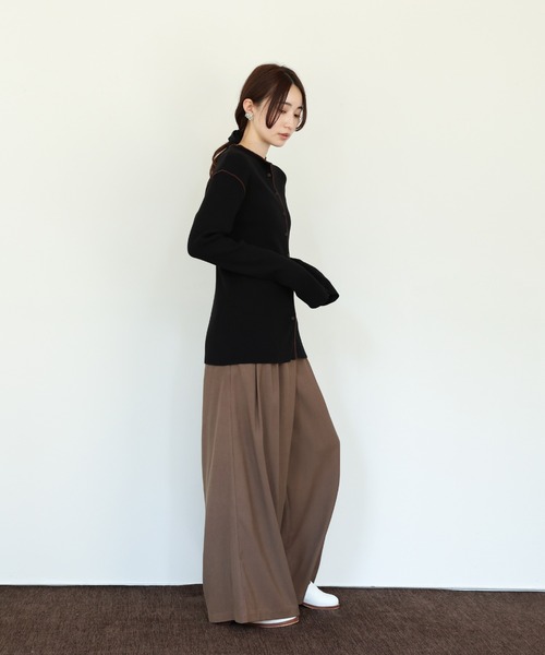 セール】【Et】Wrap 2Tuck Wide Pants（スラックス）｜select MOCA Et