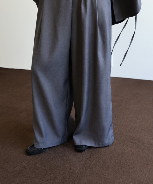 セール】【Et】Wrap 2Tuck Wide Pants（スラックス）｜select MOCA Et