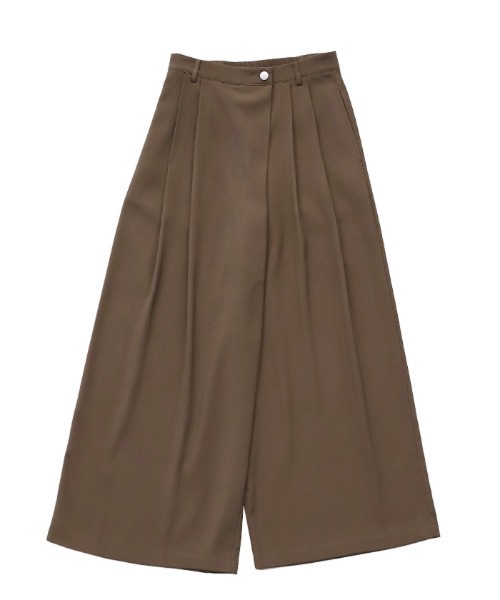moca♡　0527 セール】【Et】Wrap 2Tuck Wide Pants（スラックス）｜select MOCA Et