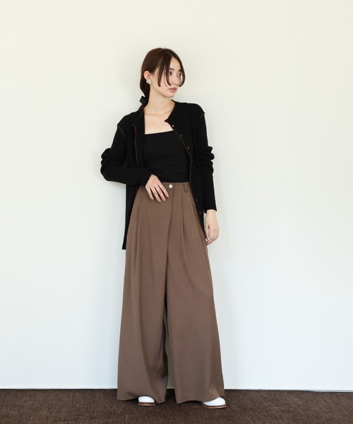 セール】【Et】Wrap 2Tuck Wide Pants（スラックス）｜select MOCA Et