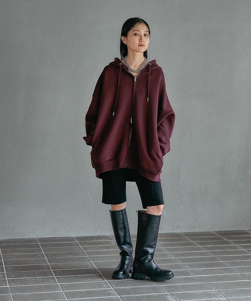 LEPSIM パフエアZIPBIGフーディー ブラウン 茶色 パフエアZIPBIGフーディー 582465（パーカー）｜LEPSIM