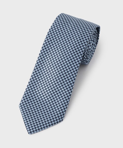 THE SHOP TK (ザ ショップ ティーケー )の「千鳥柄ネクタイ 【洗濯機OK】(ネクタイ・メンズ・ブルー系その他5/ダークブラウン系3・00)」の3枚目の写真
