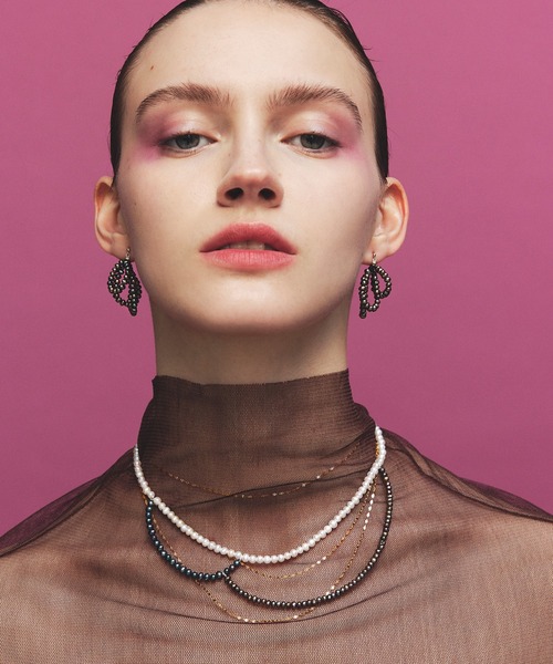les bon bon】conation pearl pierce BR/コネーション パール ピアス 