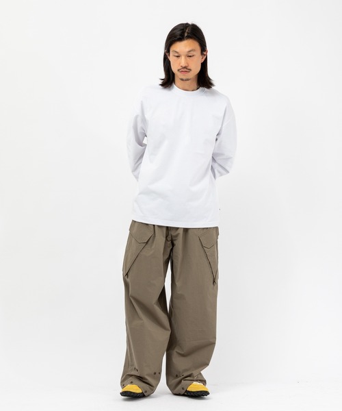 DAIWA PIER39(ダイワピア39)の「DAIWA PIER39 TECH DRAWSTRING TEE L/S ダイワ ピア39(Tシャツ/カットソー・メンズ・ホワイト/ブラック/ヘザーグレー/ライトブラウン・SMALL/MEDIUM/LARGE/X-LARGE)」の5枚目の写真