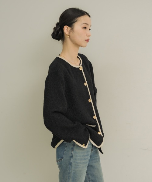 NEUNA（ヌナ）の「ツイードジャケット（テーラードジャケット・レディース・ブラック/ベージュ・FREE）」の19枚目の写真