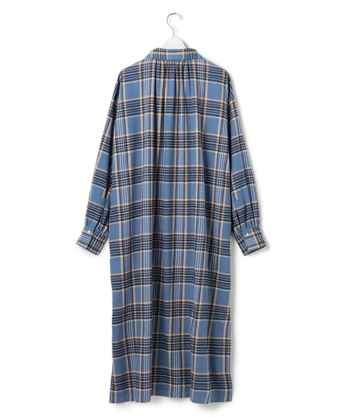 J.PRESS YORK STREET（ジェイプレスヨークストリート）の「【WOMEN】チェック シャツワンピース（シャツワンピース・レディース・ブラック系3/ブルー系3/ライトグレー系3・F）」の10枚目の写真