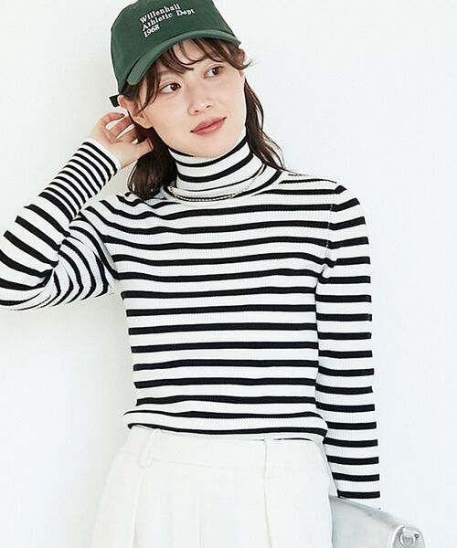 le.coeur blanc（ルクールブラン）の「リブタートルネックニット（ニット/セーター・レディース・ホワイト系その他/グレー/グレイッシュベージュ/グレー系その他/オフホワイト/ブラウン系その他2/ブラック・38）」の3枚目の写真