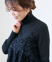 le.coeur blanc | リブタートルネックニット(ニット/セーター)